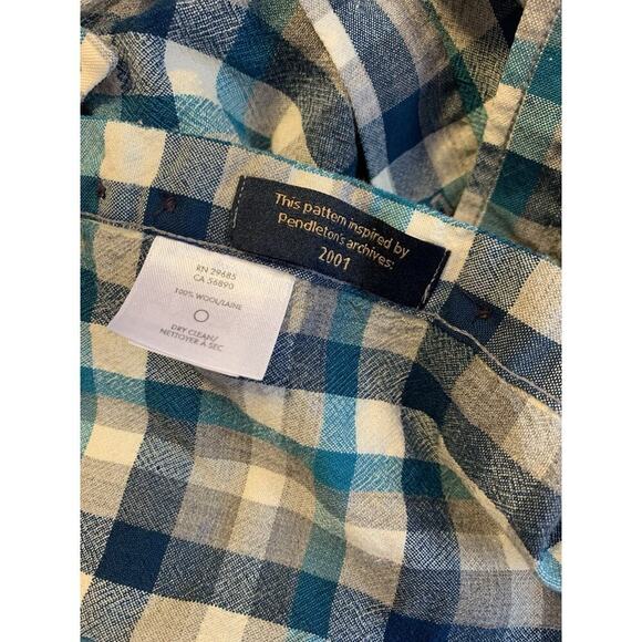 Vintage Pendleton Shirt Mens Wool Green plaid button down Lg preppy grandpa - Picture 4 of 6